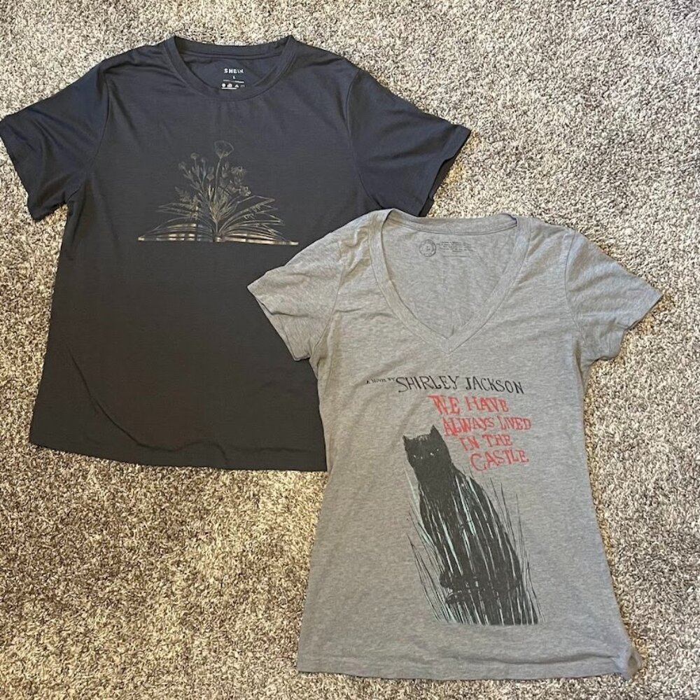 Book Lover's Bundle, 2 Tees, Size L